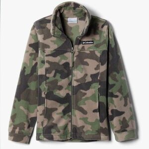 Fleece Columbia Camo Zing III Jacket Youth Boys 14/16 camouflage sweatshirt